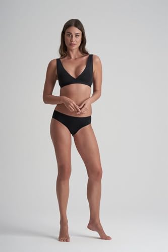 Bye Bra slip imbottito push-up senza cuciture taglia S nero