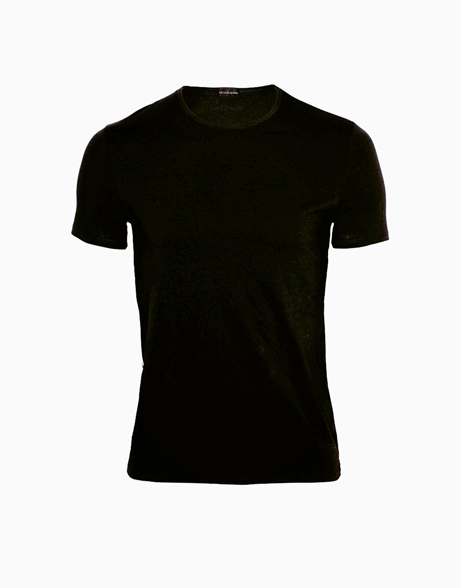 Lovable Cotton Stretch L05XUE1-004 t-shirt nero cotone elasticizzato