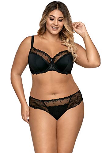 Ava 1030 Liscio reggiseno coppe piene nero 6I semi imbottito