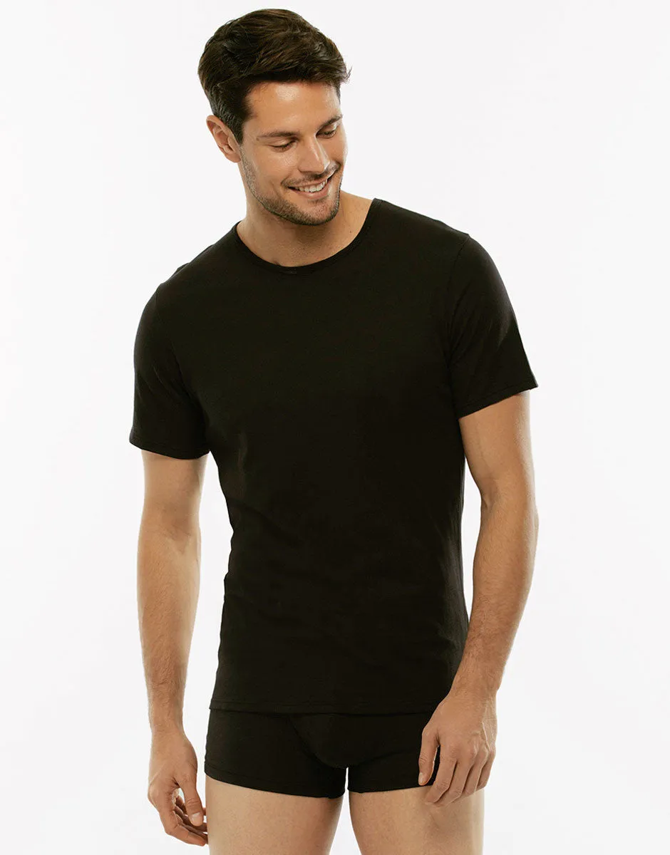 Lovable Man 100% Pure Cotton t-shirt nera girocollo