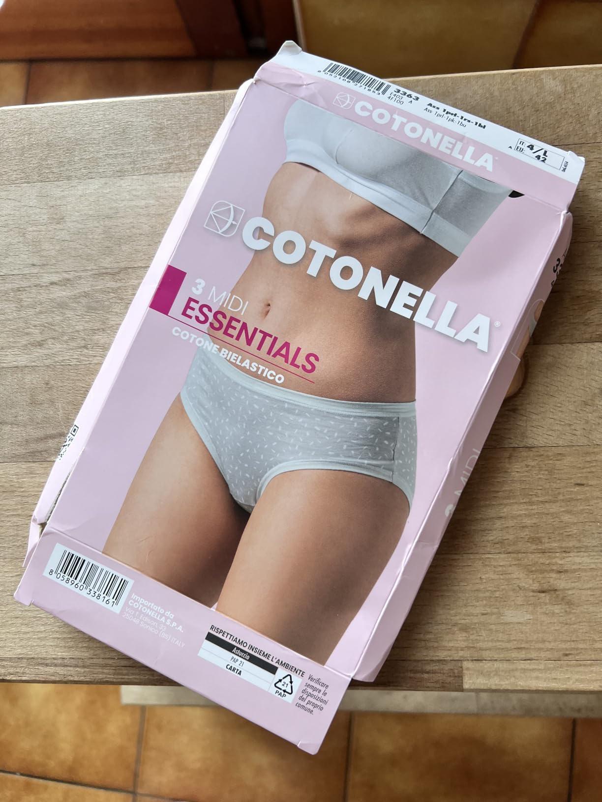 Cotonella 3363 slip midi cotone 3 pezzi comfort