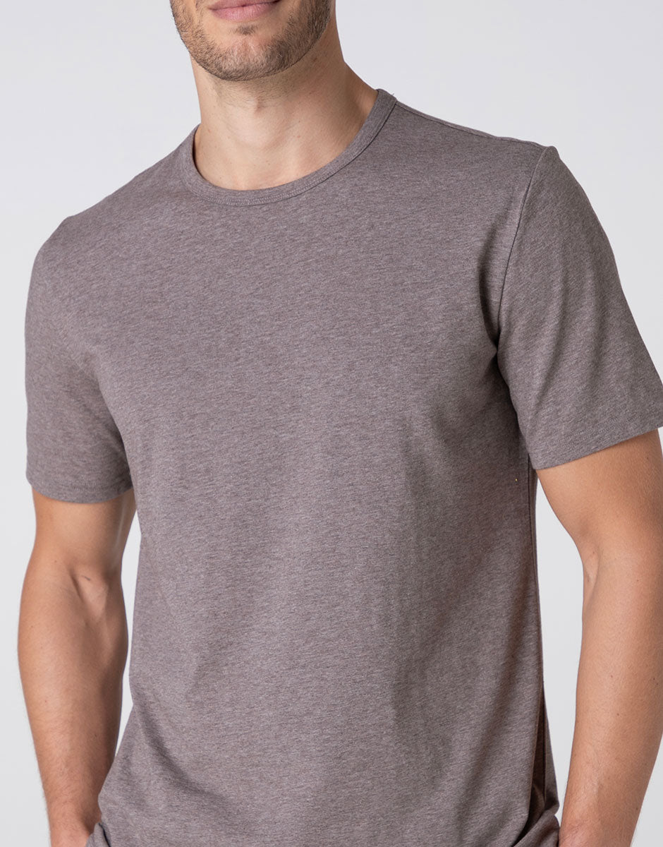 Lovable Man pigiama corto jersey marrone melange