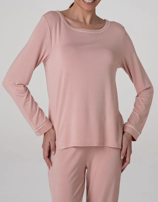 Lovable Casacca Pigiama Viscosa Rosa Blush Manica Lunga