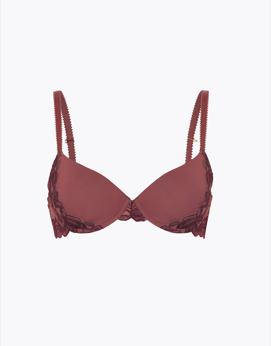 Lovable Elegant Muse reggiseno imbottito rosso amaranto e vinaccia