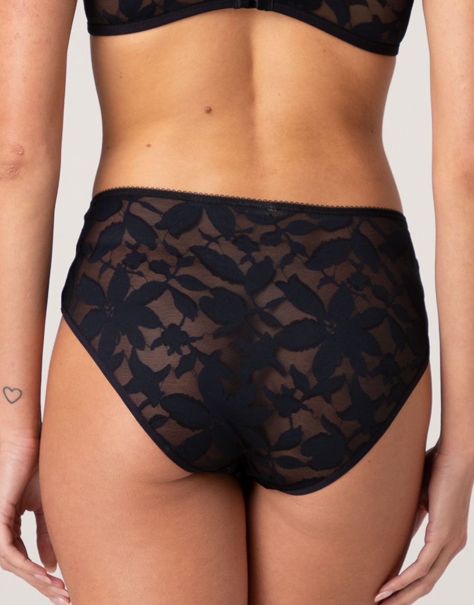 Lovable Modern Bloom Lace Slip Alto pizzo nero