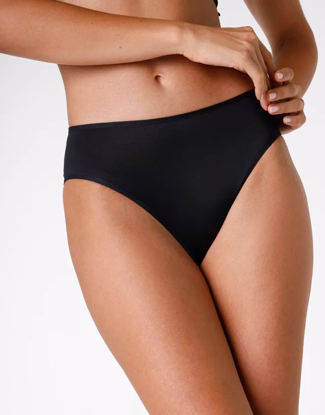Lovable Invisible L0193 slip midi microfibra nero invisibile