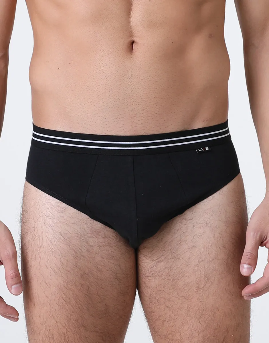 Lovable Man Basic Multipack slip nero 2 pezzi cotone elasticizzato