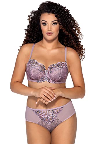 Ava 1985/B Zoe slip brasiliano rosa S in pizzo floreale