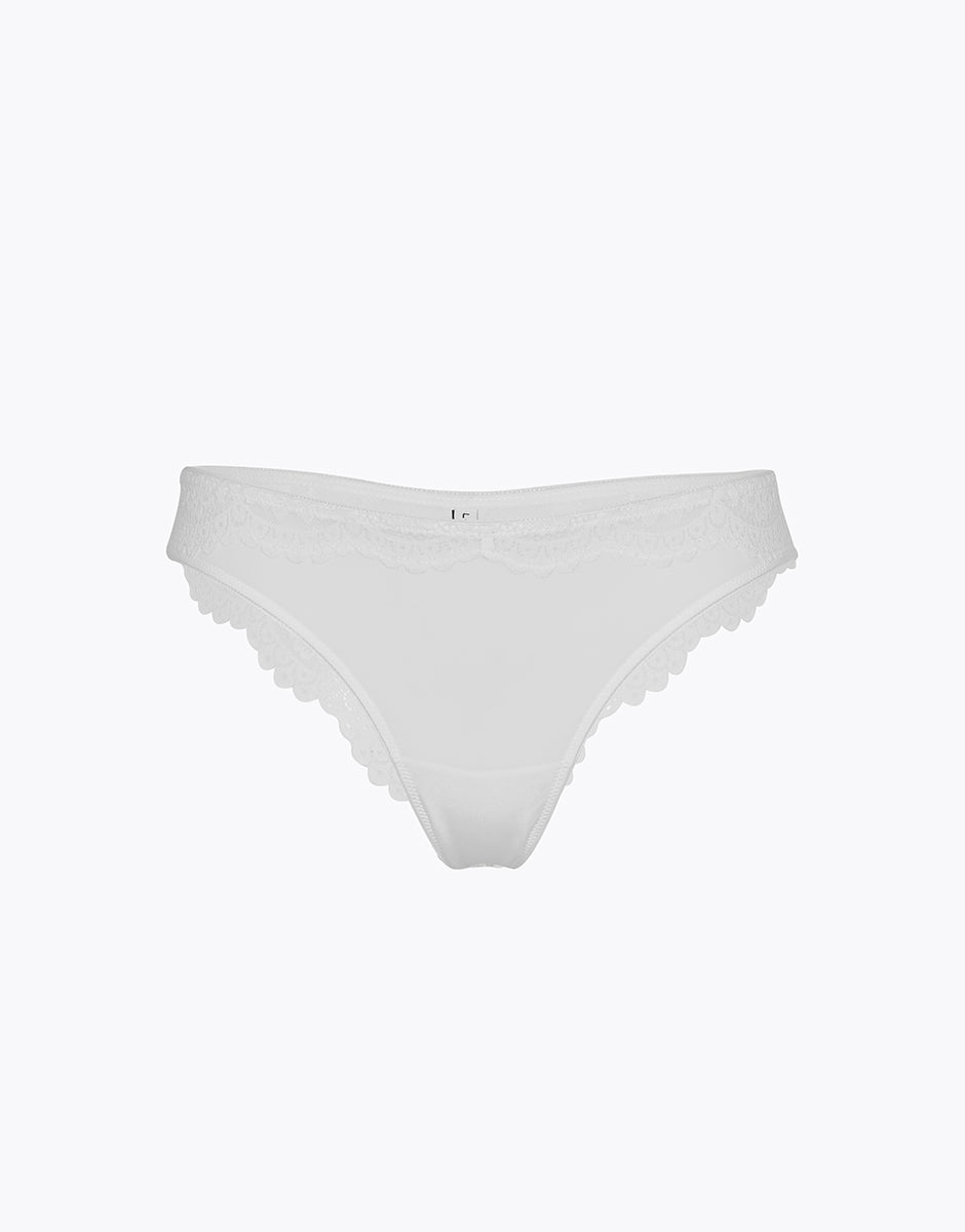 Lovable Stylish Lace Brasiliano Pizzo Bianco