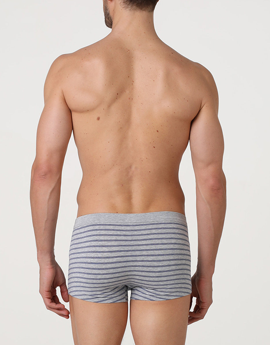 Lovable Man Jacquard Cotton Modal Boxer grigio melange avio