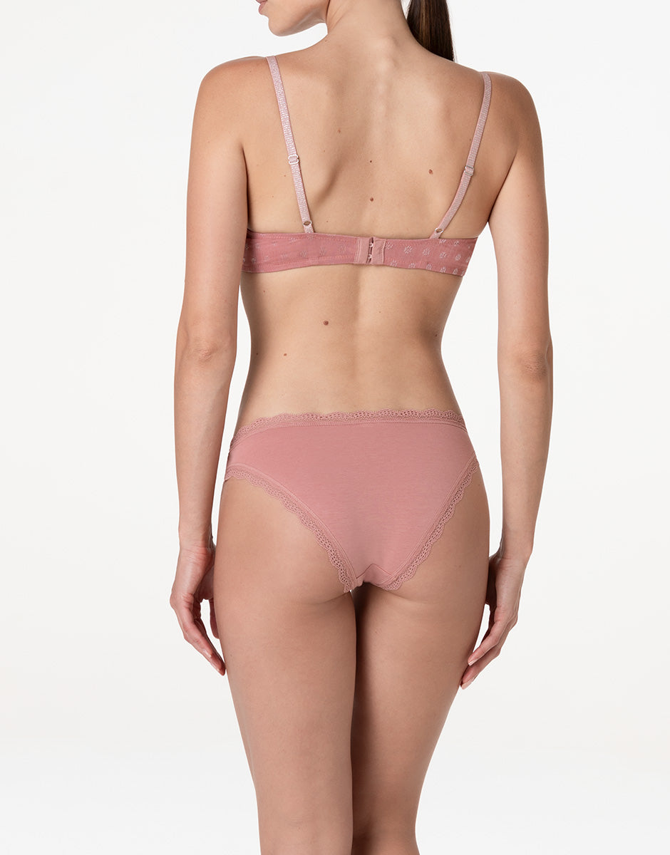 Lovable Panties Slip Donna Rosa Cotone e Pizzo