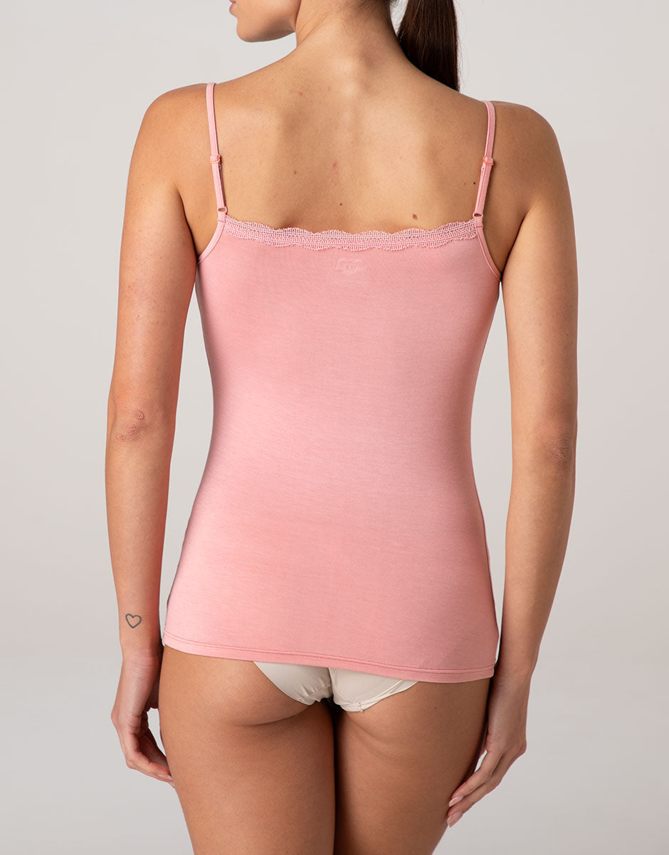 Lovable Basic Soul L7032 top rosa con pizzo