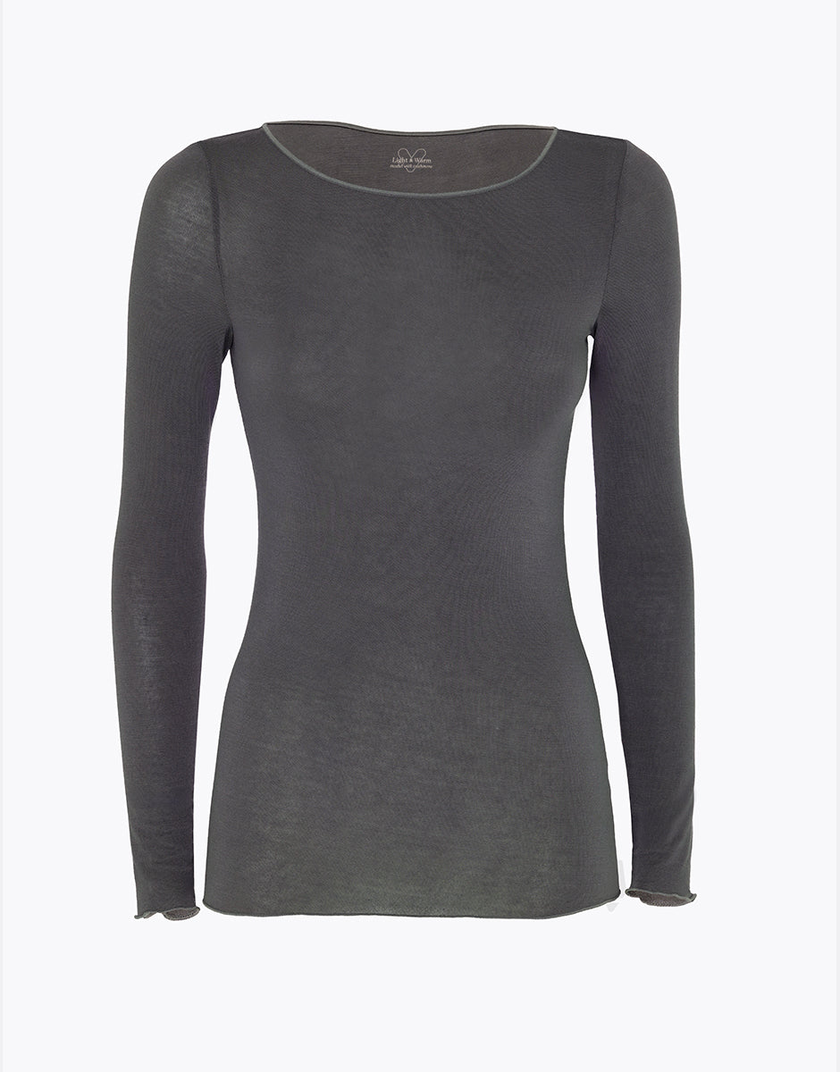 Lovable Ultralight Warm Maglia Scollo Barchetta Grigio Scuro
