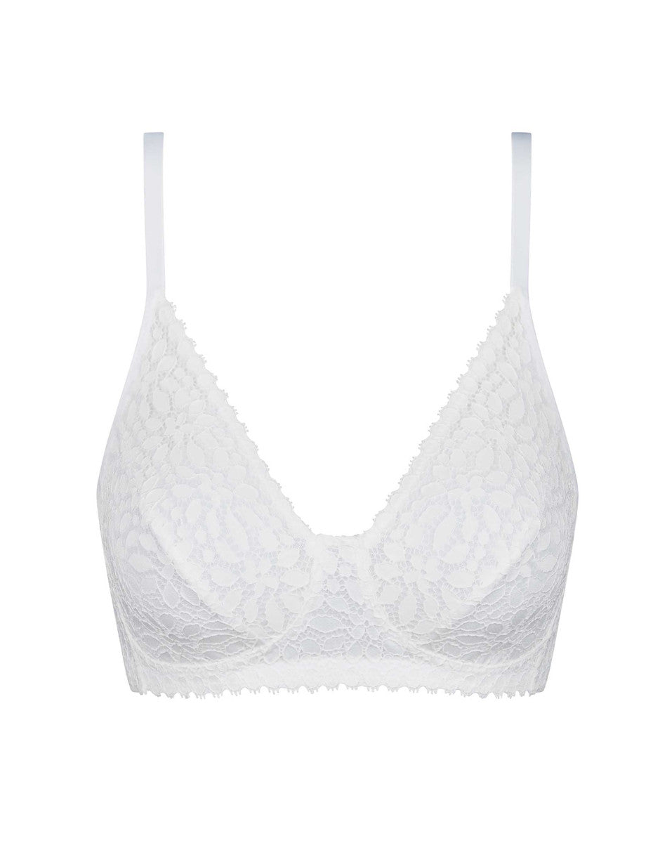 Lovable Value Elegance reggiseno senza ferretto bianco in pizzo