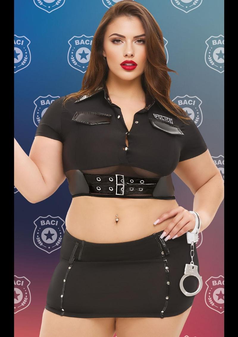 Baci Dreams Costume Poliziotta 4 Pezzi Nero Taglia Q
