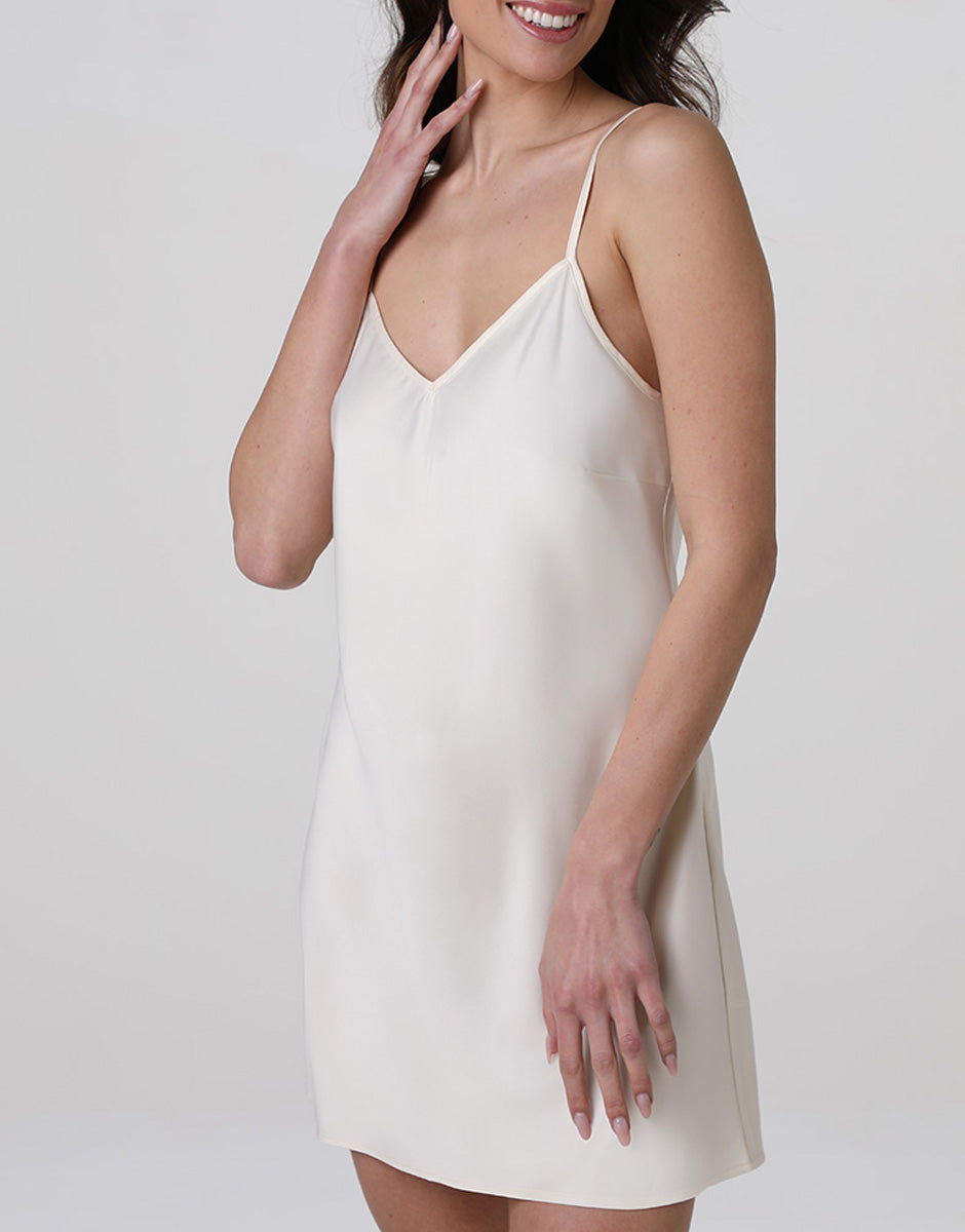 Lovable sottoveste satin avorio scollo V regolabile