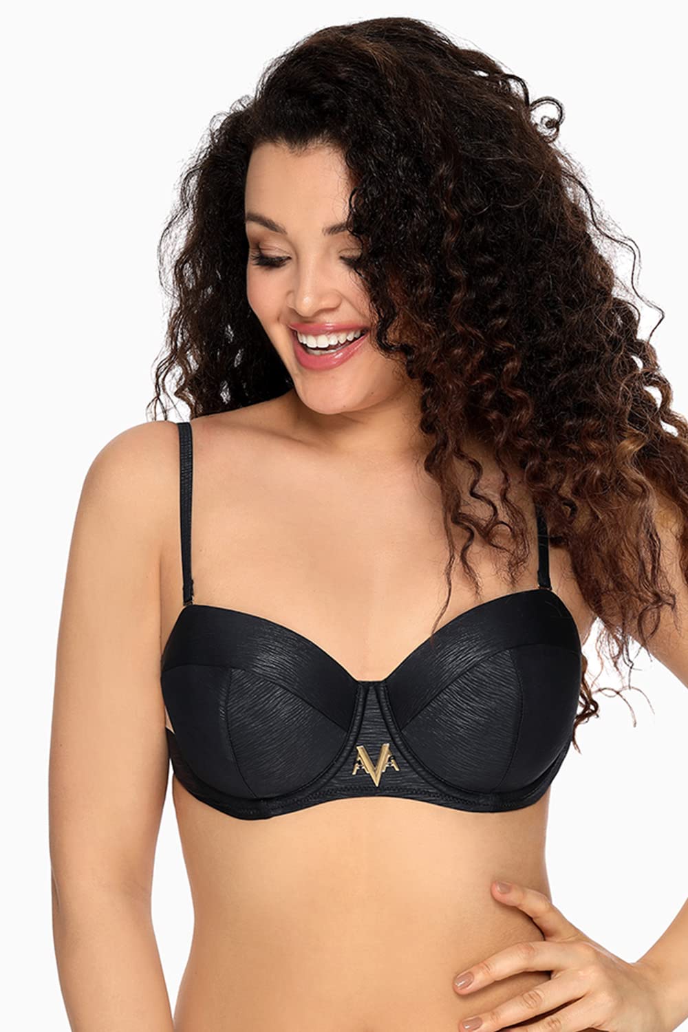 Ava SK-148 reggiseno bikini nero full cup microfibra