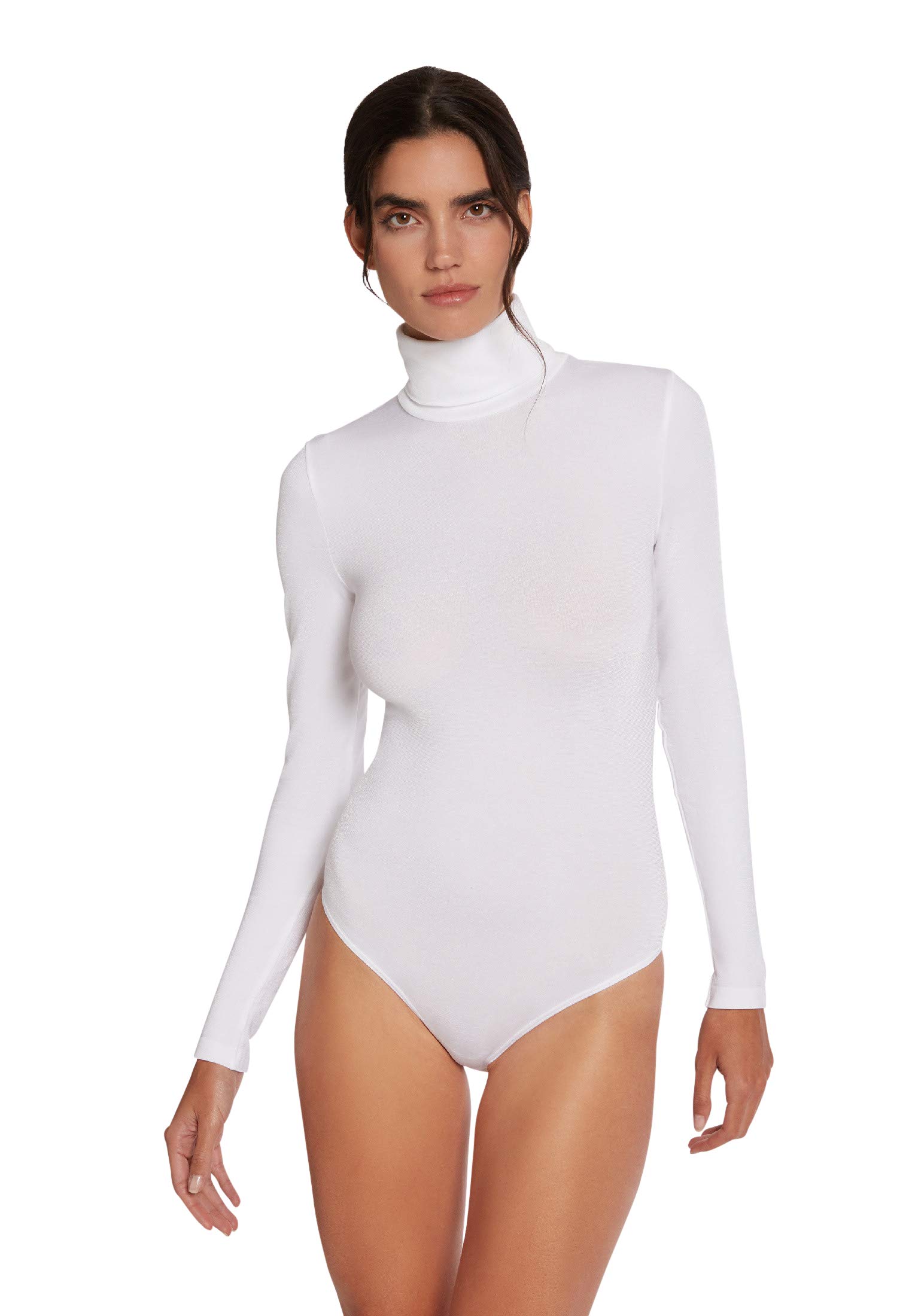 Wolford Colorado body cotone collo alto senza cuciture