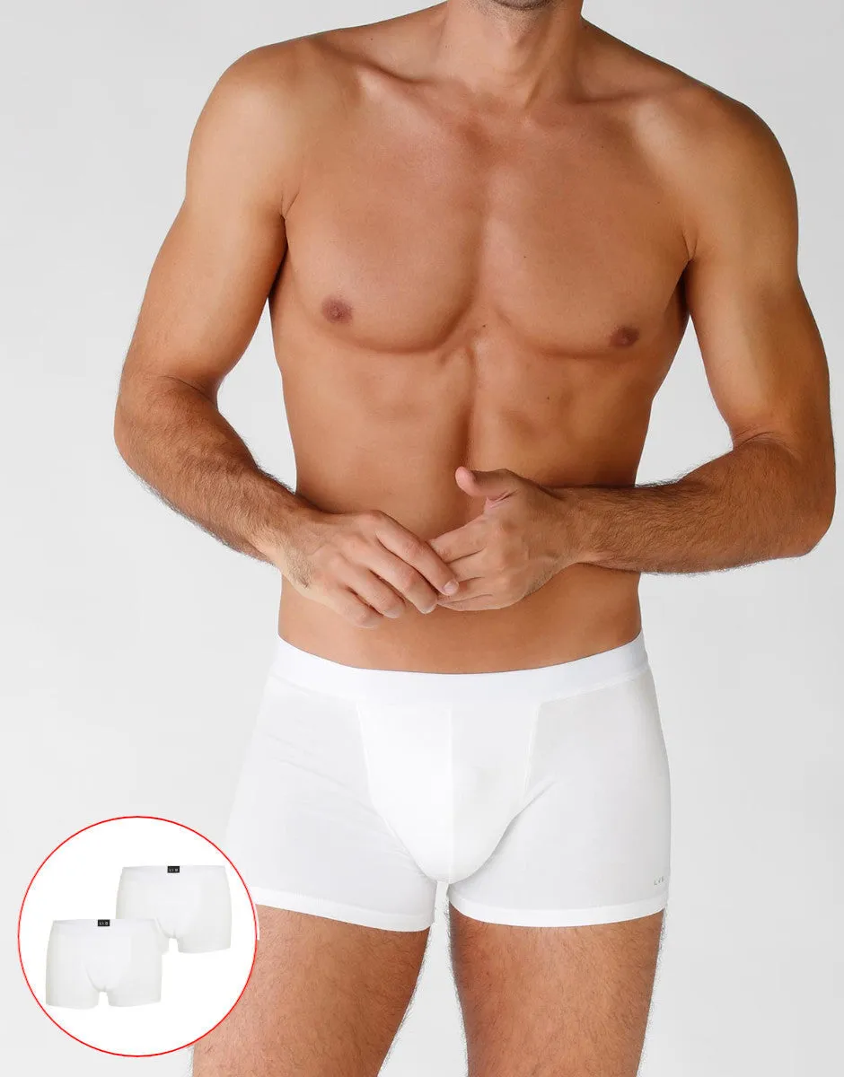 Lovable Man Active boxer cotone elasticizzato bianco x2