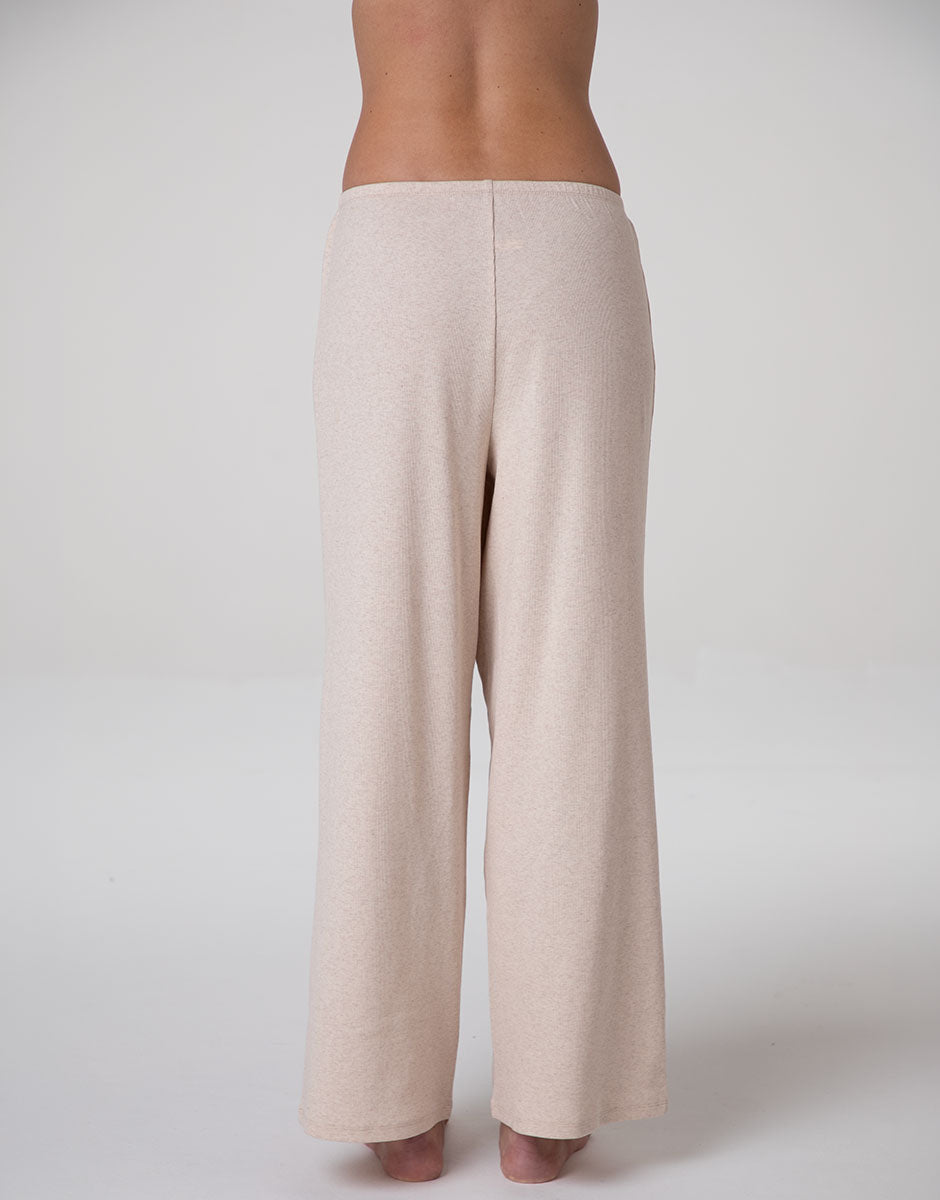 Lovable Pantaloni Pigiama Lunghi Cotone a Costine Beige Melange