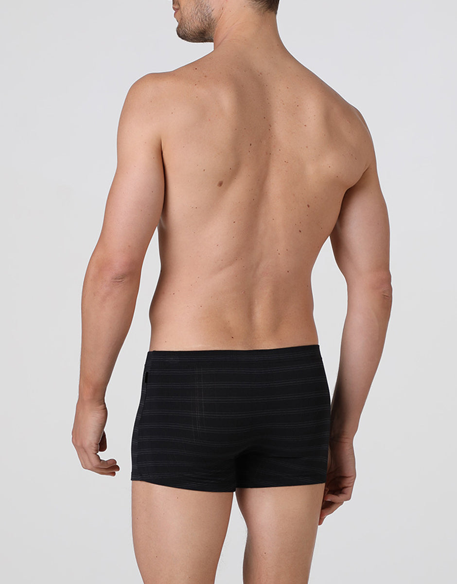 Lovable Man boxer micromodal nero vestibilità classica