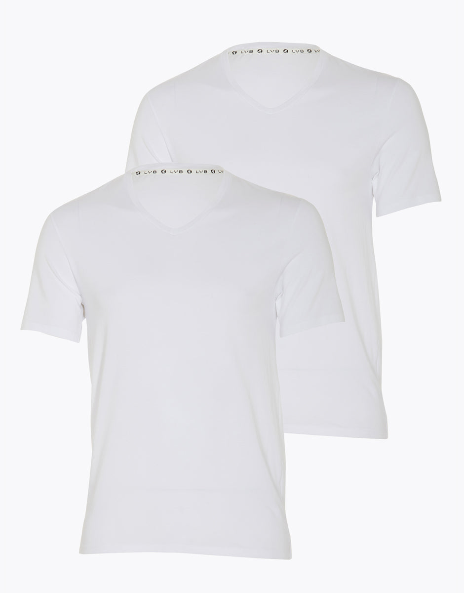 Lovable Man t-shirt girocollo cotone bio bianco x2