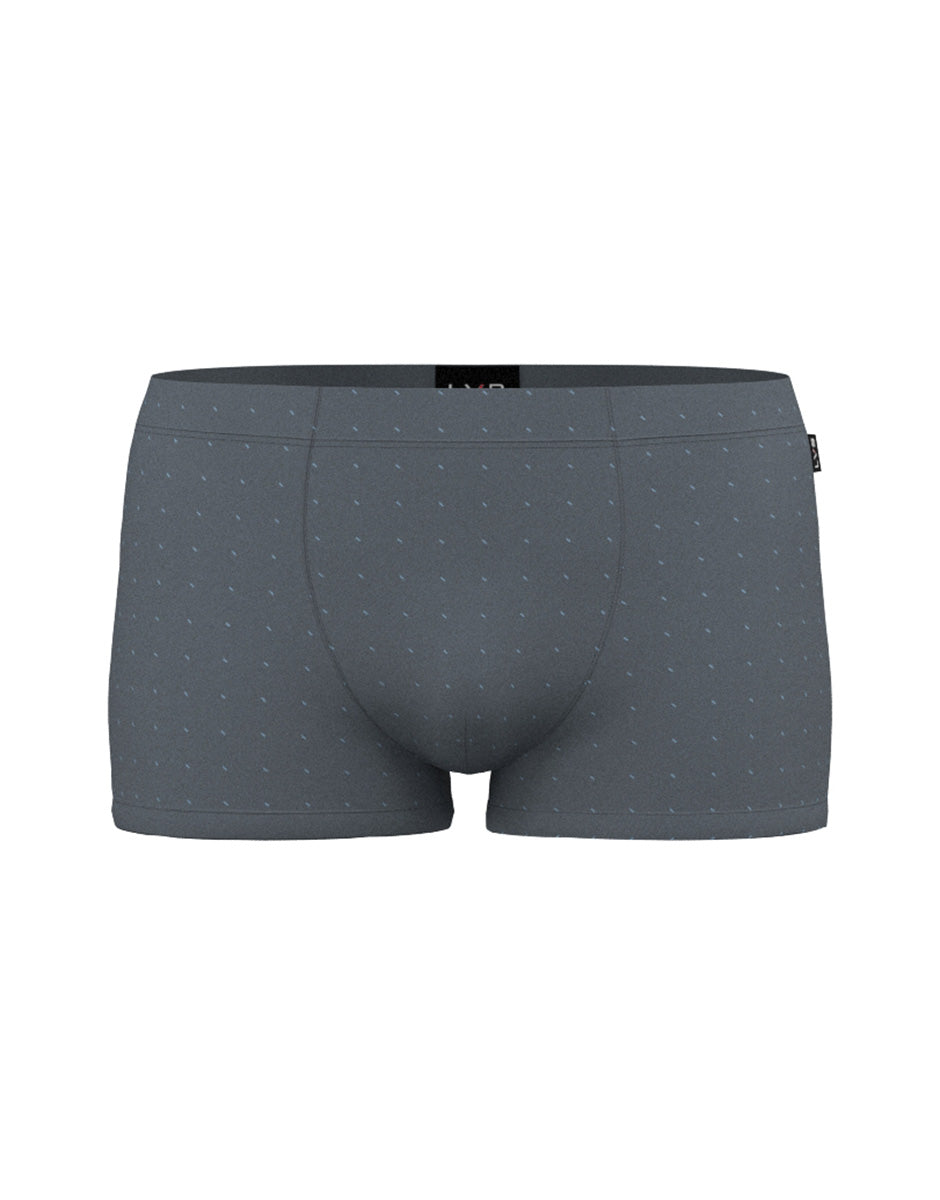Lovable Man Printed Cotton Modal boxer antracite pois azzurro
