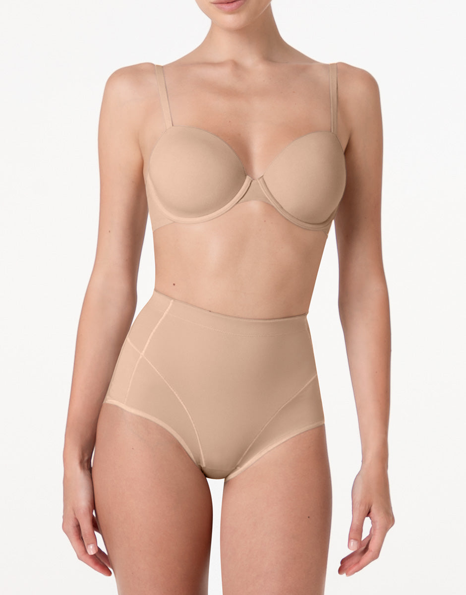 Lovable Sculpt Shaping guaina midi nudo chiaro microfibra
