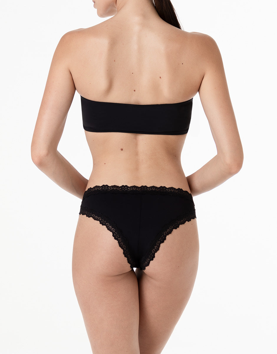 Lovable Lacy Micro Brasiliano Microfibra Nero