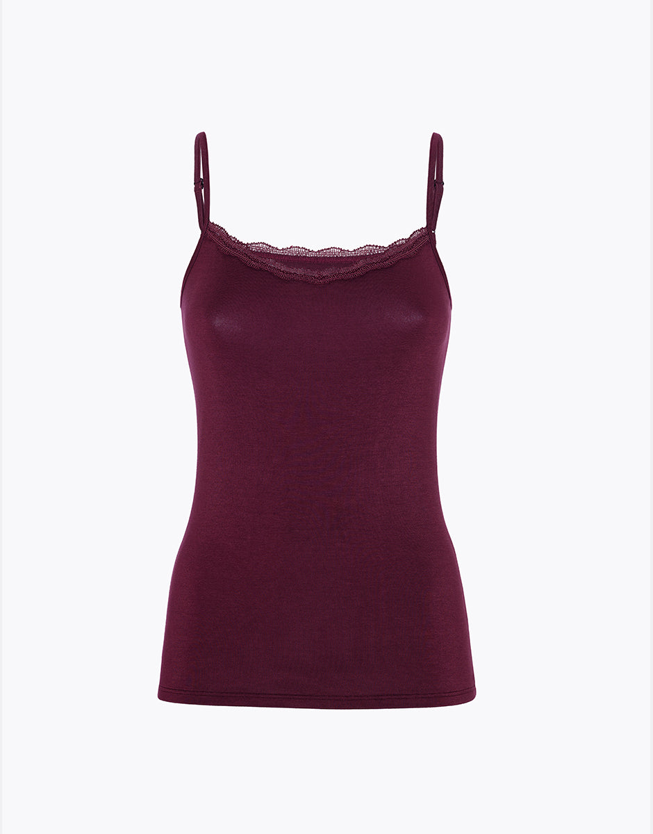 Lovable Basic Soul L7032 top vinaccia con pizzo