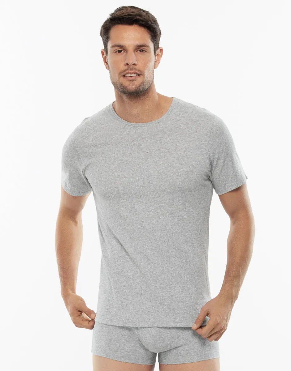 Lovable Pure Cotton t-shirt girocollo grigio melange cotone