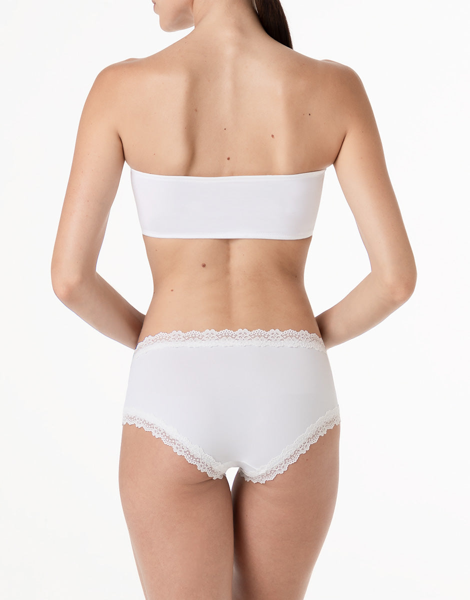 Lovable Lacy Micro culotte bianca microfibra e pizzo