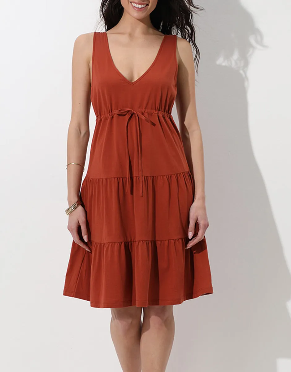 Lovable abito mare jersey cotone terra scollo a V
