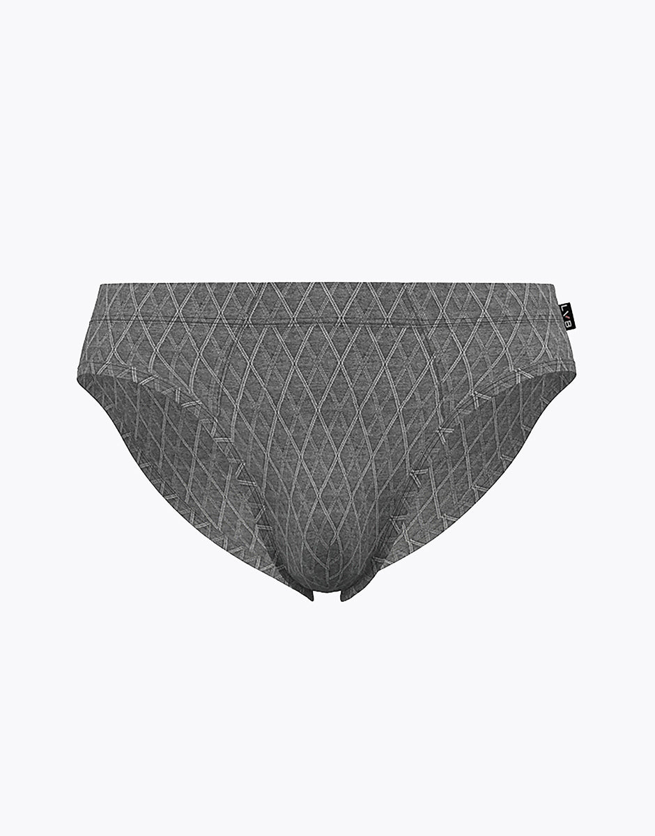 Lovable Man Elegant Jacquard Slip Micromodal grigio