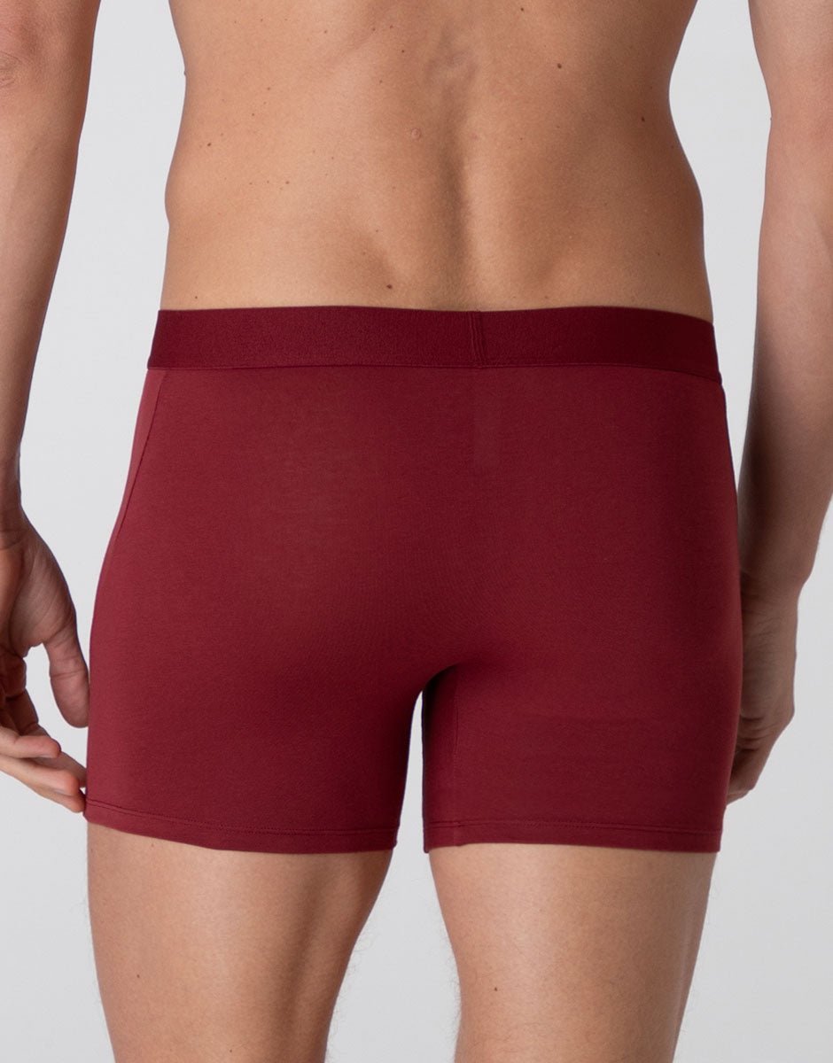 Lovable Modern Stretch Cotton boxer lungo granata cotone