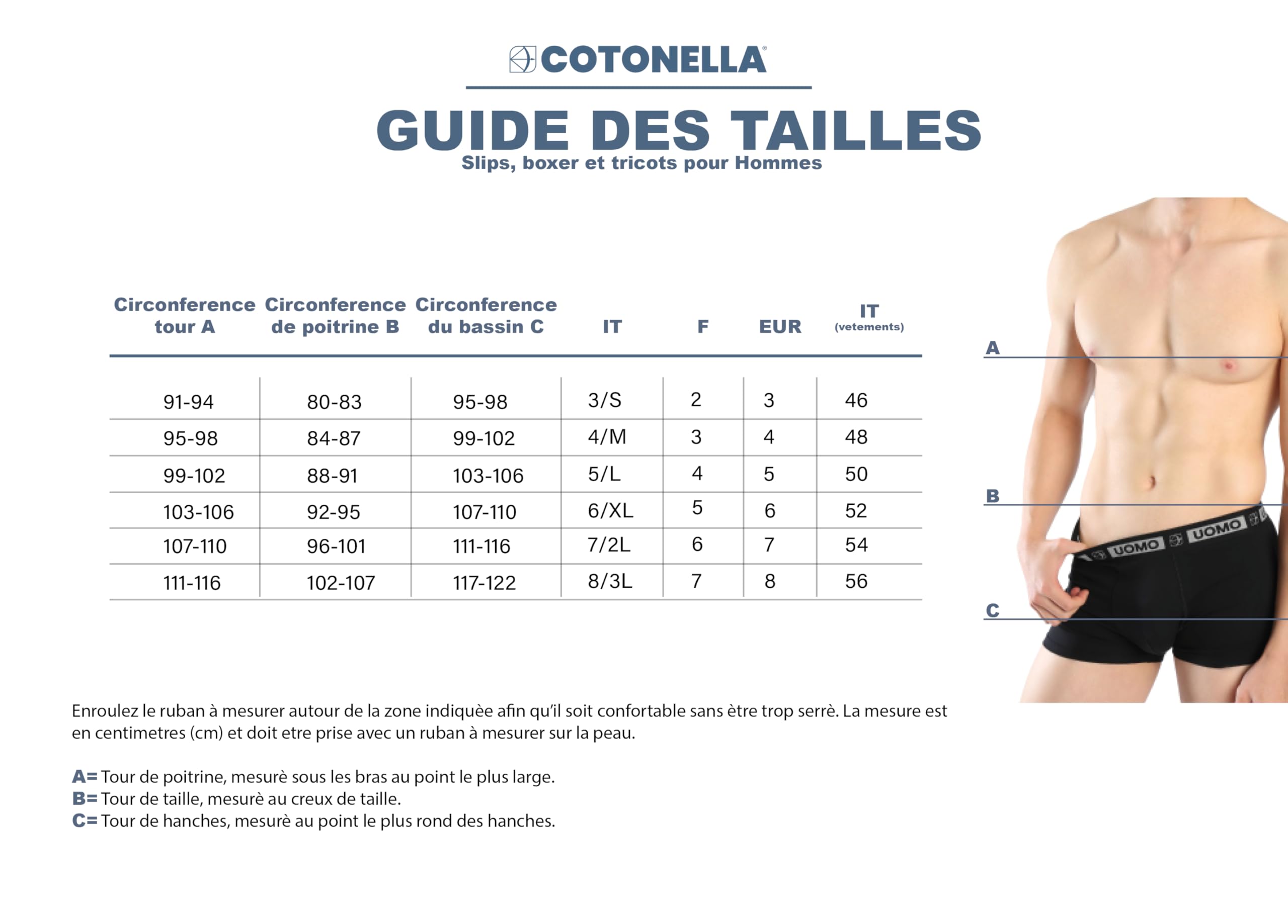 Cotonella 8335 Slip Uomo Cotone Bianco