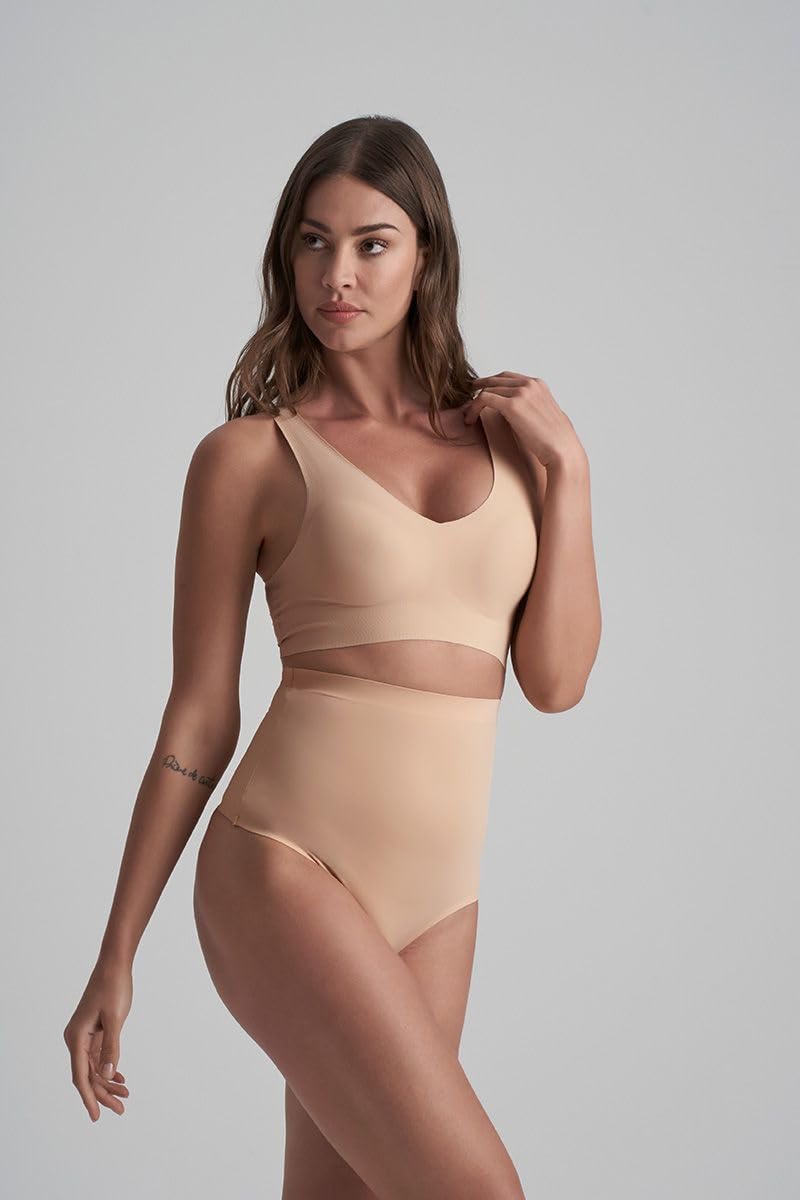 Bye Bra Perizoma Invisibile Vita Alta slip beige S senza cuciture