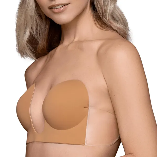 Bye Bra Stile U Reggiseno Adesivo B Marrone Chiaro Scollo V