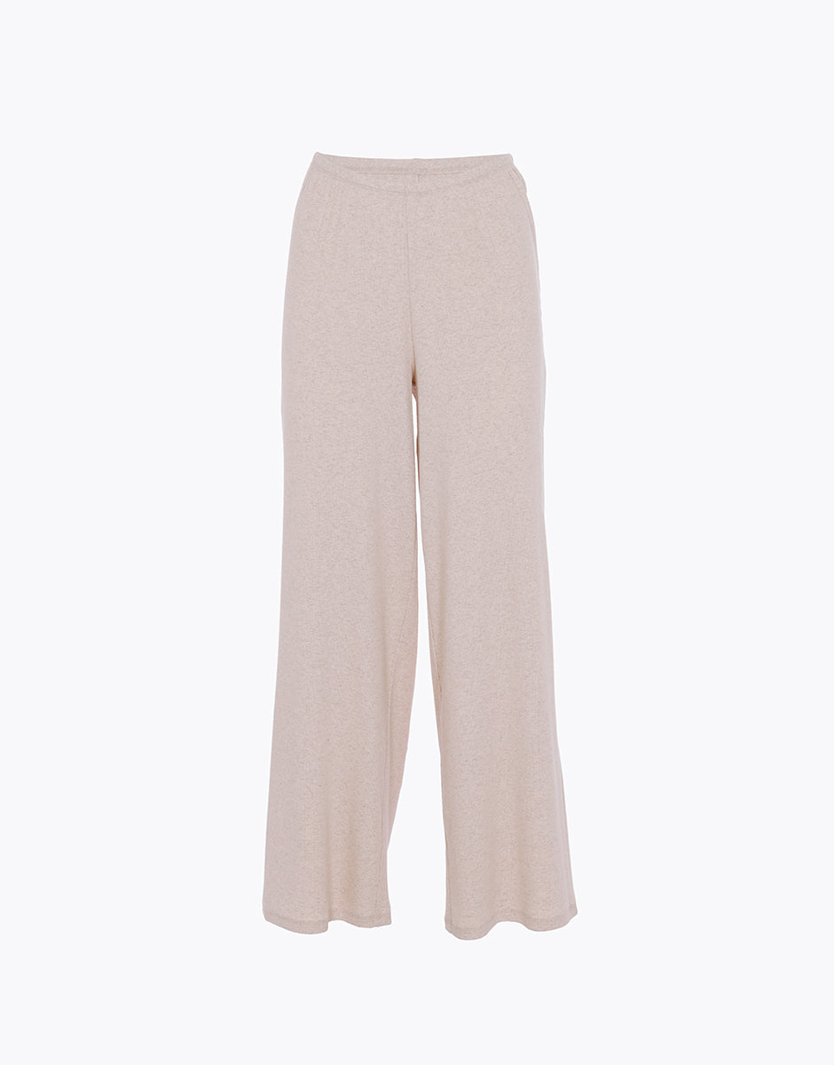 Lovable Pantaloni Pigiama Lunghi Cotone a Costine Beige Melange