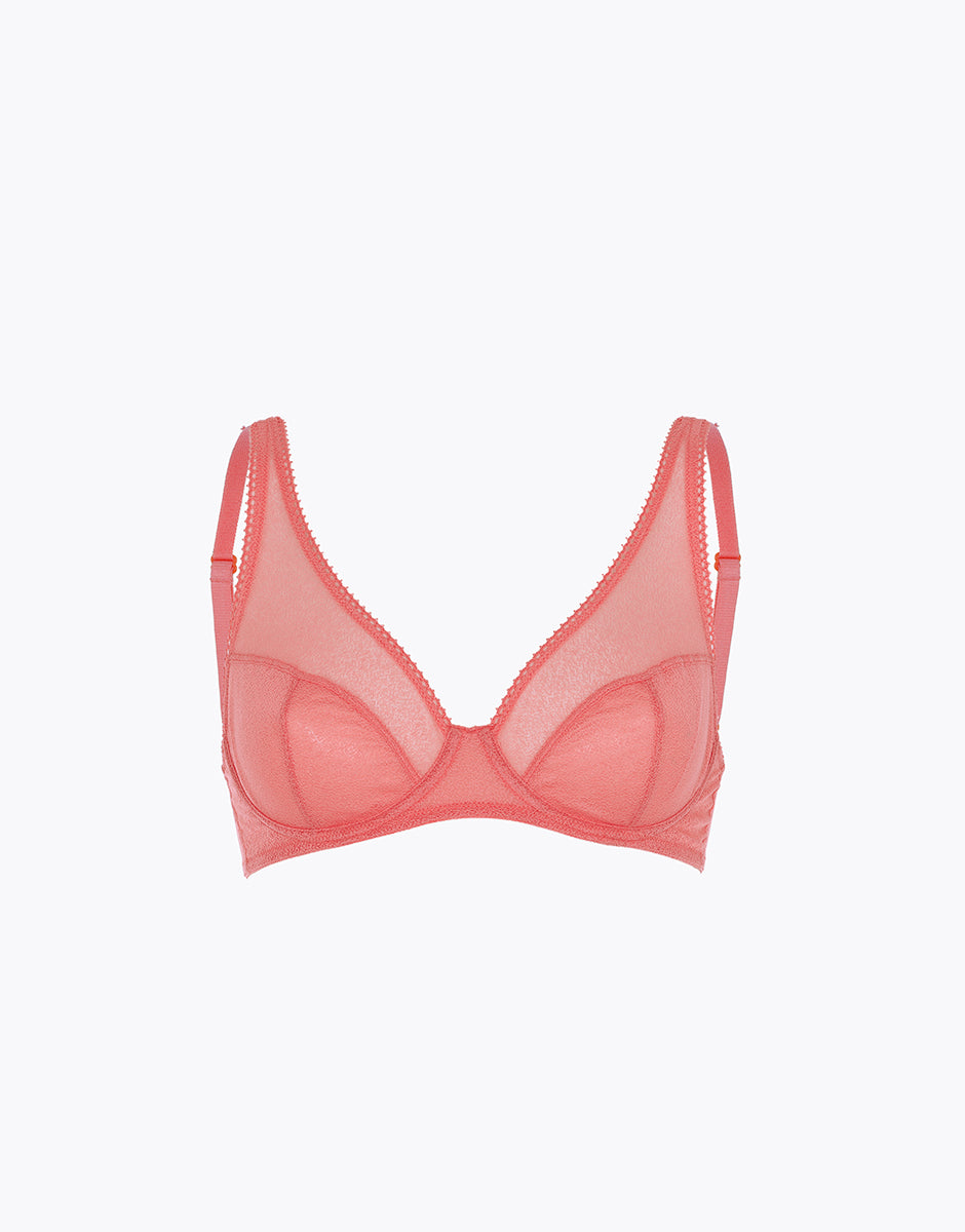 Lovable Fancy Mesh reggiseno ferretto corallo in tulle