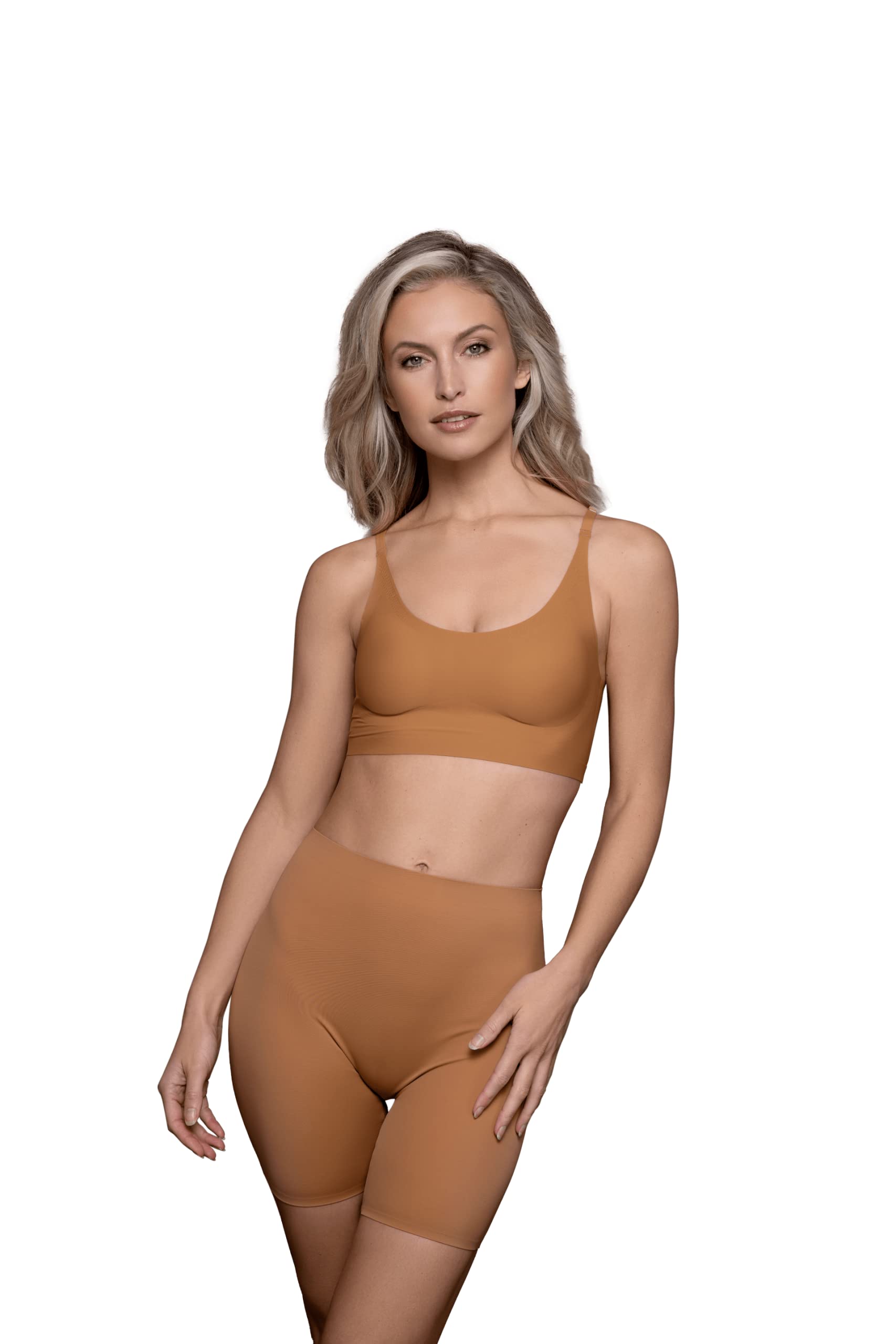 Bye Bra Invisibile pantaloncini modellanti marrone chiaro XL