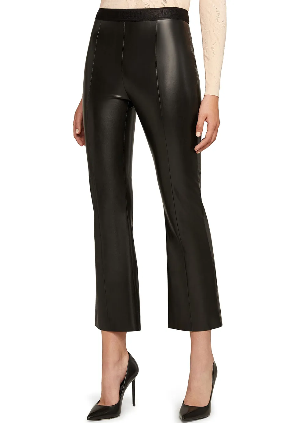 Wolford Jenna pantaloni flare pelle vegana neri