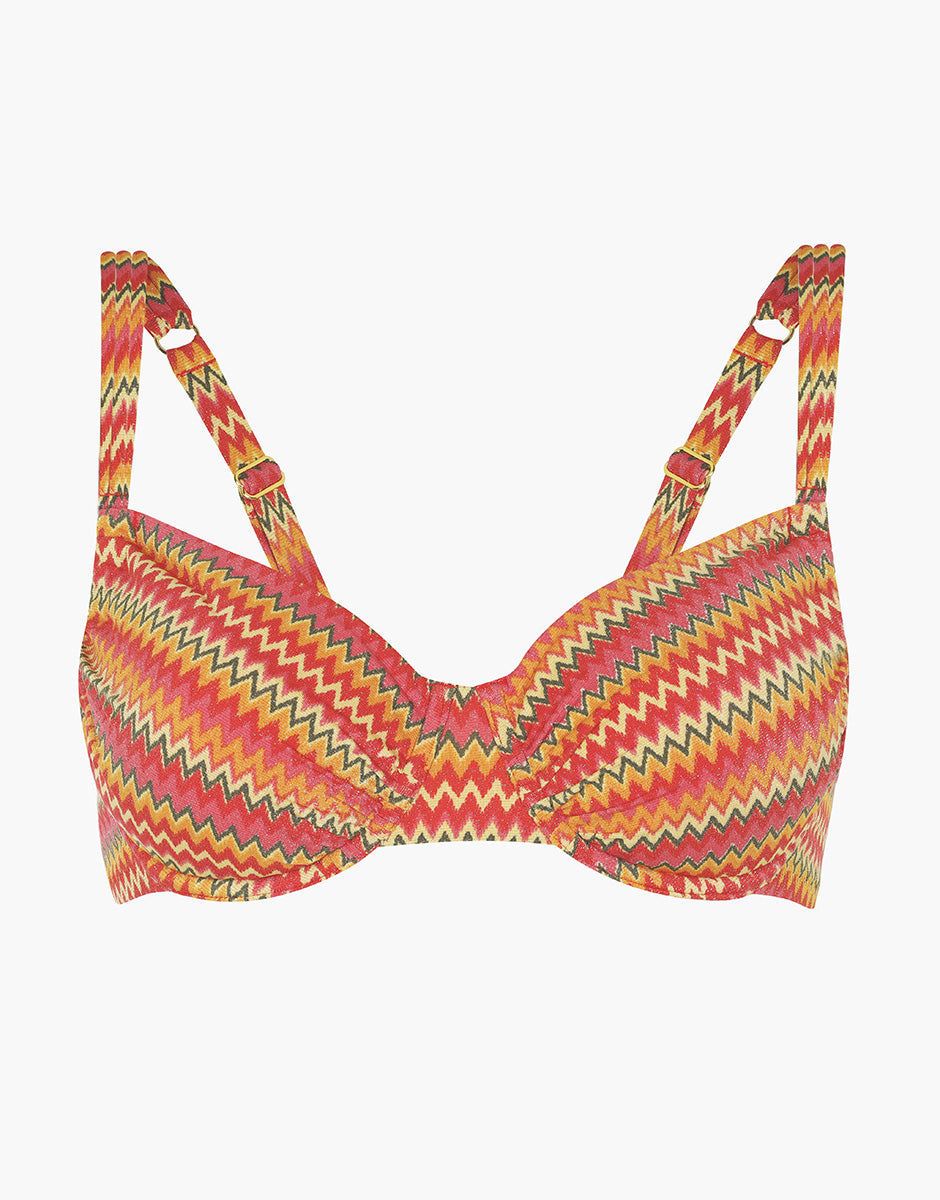 Lovable Printed Lurex reggiseno costume zigzag lurex