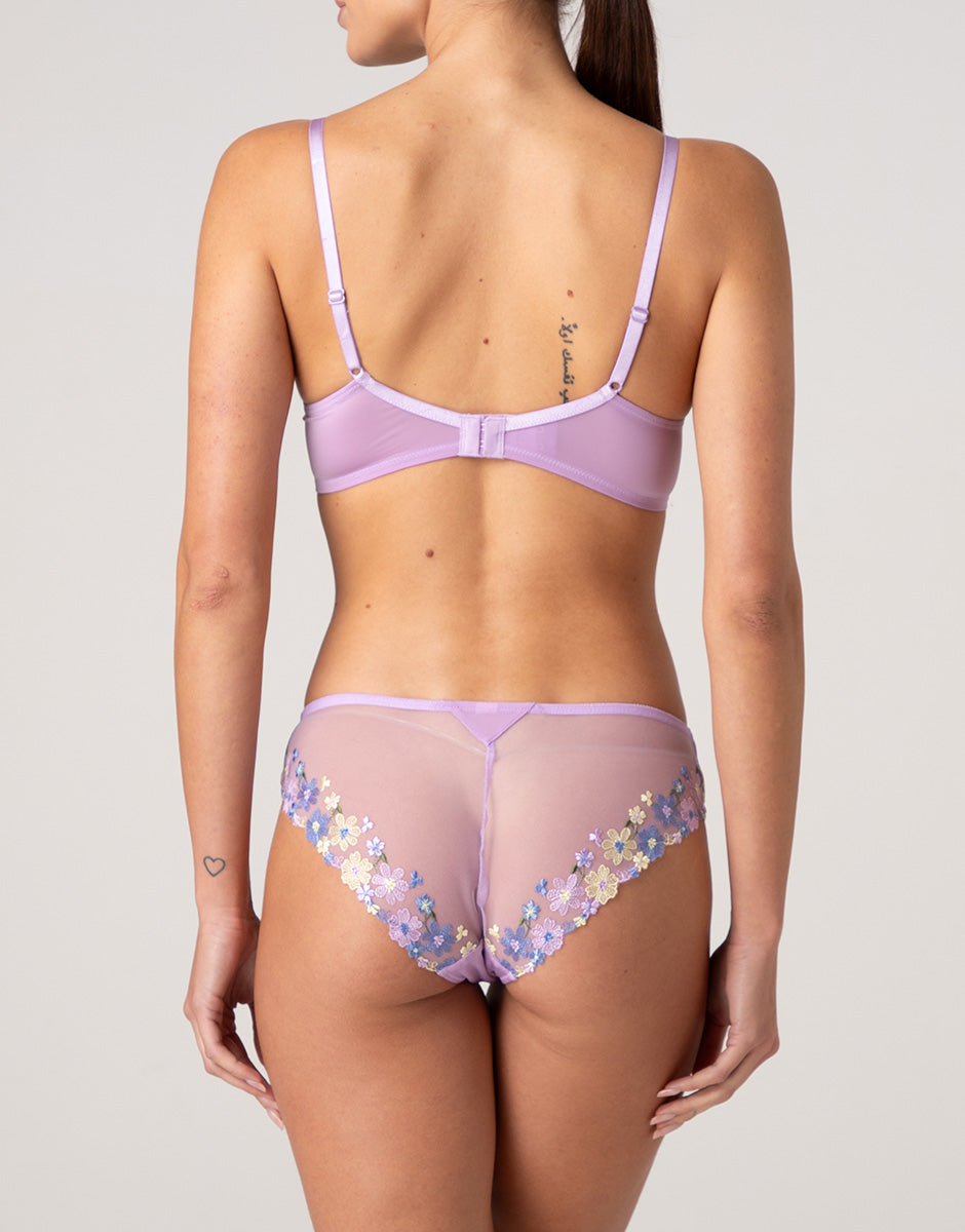 Lovable Fairytale Embroidery reggiseno lavanda fiori tulle