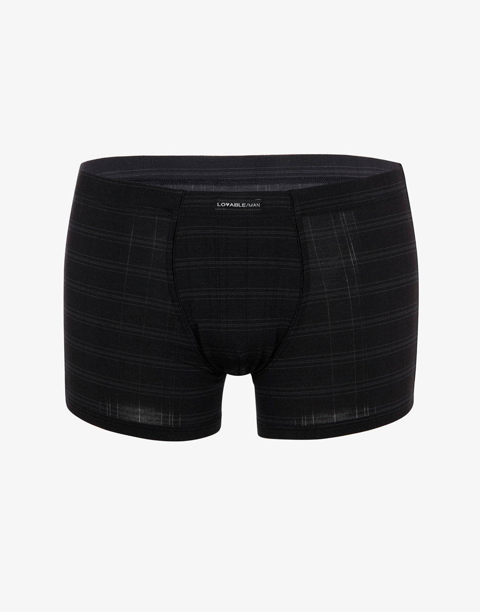 Lovable Man boxer micromodal nero vestibilità classica