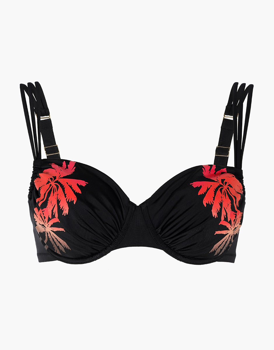 Lovable Printed Shaping Micro Top Bikini Nero Palma