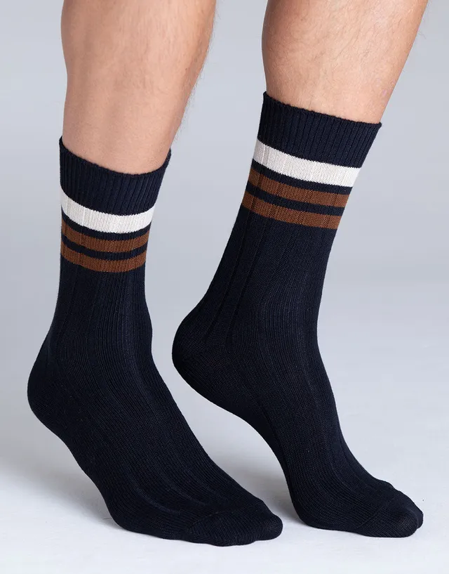 Lovable Man Fancy Bamboo Calzini Corti Blu Notte