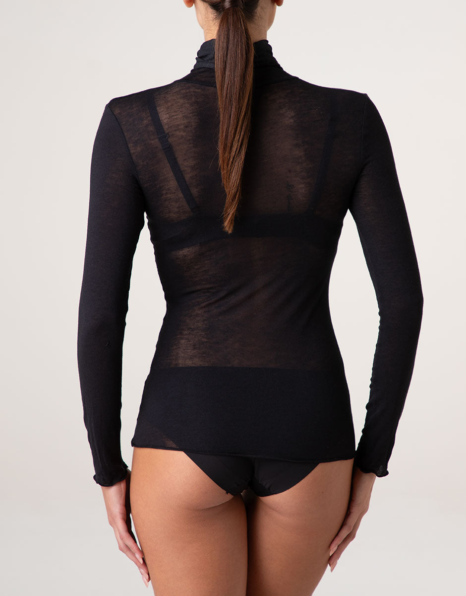 Lovable Ultralight and Warm Maglia Collo Alto nera modal