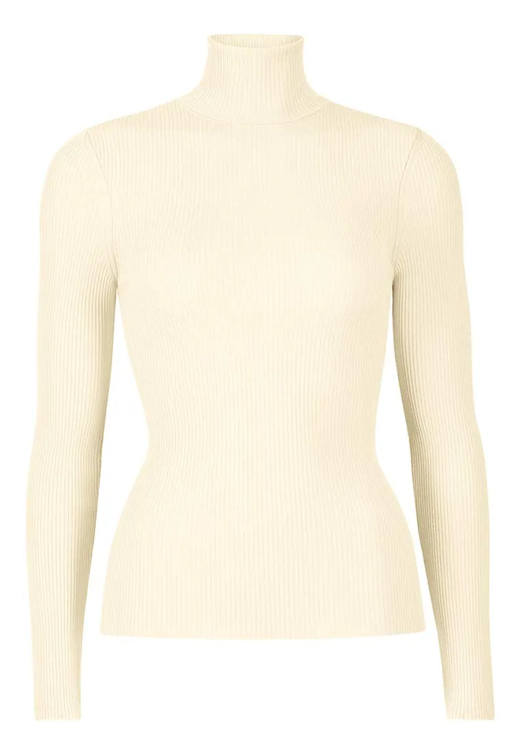 Wolford Merino Fine Rib maglia maniche lunghe lana