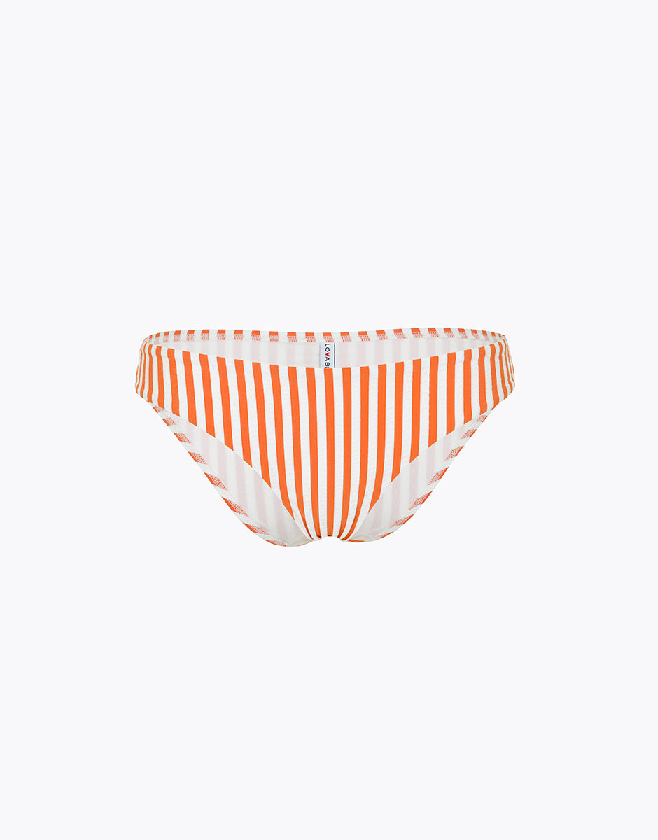 Lovable Resort Wavy Micro Slip Mare Righe Arancio Avorio